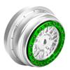 BeaxTurbo Racing Upgrade Parts Losi Super Baja Rey SBR 2.0 1/6 Aluminum Bead Lock Wheel Titanium Silver 1pcs (Silver-Green) view 3