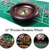 Casino Roulette Wheel Set for Adults - 12 Inch Solid Wood Table for Home Game Night Party, Spinning Roulette Wheels view 2