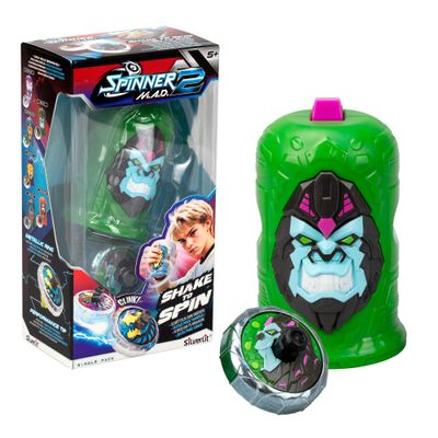 Bizak Spinner Mad 2 Shake, Single Spinning Top with Advanced Mechanism, Roarilla, Battle Toy for Boys and Girls +5 Years, 6 Different Styles to Collect, (62006323-4)