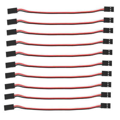 Toyvian 10pcs Pin Female to Female Extension Lead Wire Cable Set Rc Model Aircraft Cable Pin