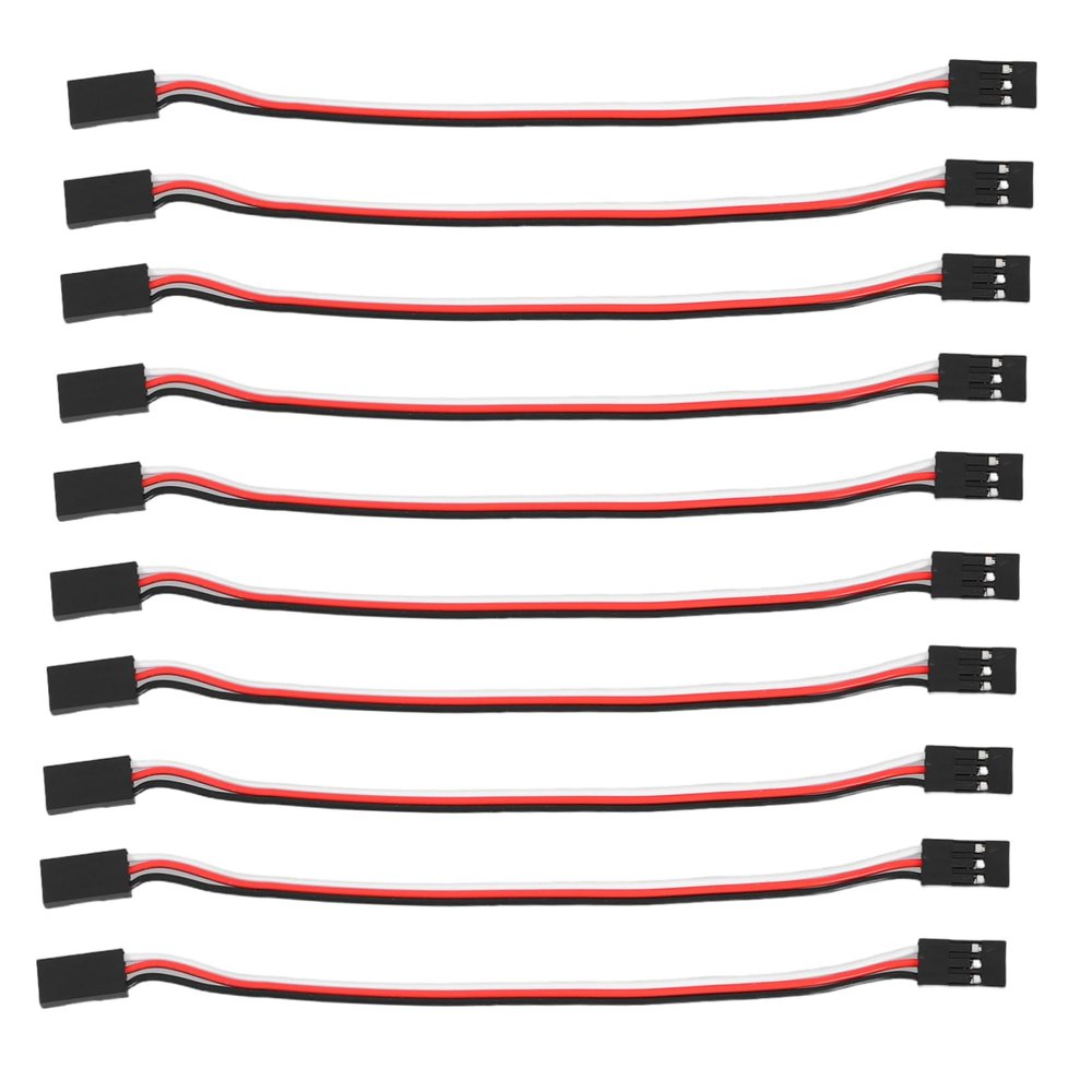 Toyvian 10pcs Pin Female to Female Extension Lead Wire Cable Set Rc Model Aircraft Cable Pin