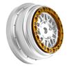 BeaxTurbo Racing Upgrade Parts Losi Super Baja Rey SBR 2.0 1/6 Aluminum Bead Lock Wheel Titanium Silver 1pcs (Silver-Gold) view 1