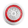 BeaxTurbo Racing Upgrade Parts Losi Super Baja Rey SBR 2.0 1/6 Aluminum Bead Lock Wheel Titanium Silver 1pcs (Silver-red) view 2
