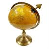 15" Brass World Map Globe Handcrafted with Antique finish, Table Top Decorative, Globe Engraved Armillary, Gift Items view 2