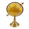 15" Brass World Map Globe Handcrafted with Antique finish, Table Top Decorative, Globe Engraved Armillary, Gift Items view 4