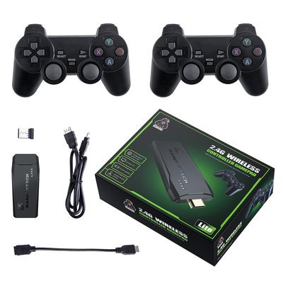 M8 Video Game Console Built-in 20000+ Games 2.4G Wireless Controller 64GB TV Game Stick 4K HD Retro Mini Handheld Game Player