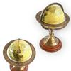 10" Brass World Map Globe, Table Top Item for Decorative, Antique Globe Engraved Armillary, Educational Learning Gift - Compass to navigate it! view 2