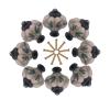 10x Ceramic Porcelain Knob and Handles Pumpkin Shaped Children Room Hardware Drawer Cabinet Knobs for Kids/Children - (Color: Model C) view 1