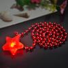NUDALA 12 Pack Red Glow Star Necklace Bulk Beaded Necklaces for July 4th Halloween Christmas Decorations Mardi Gras Party Favors view 3