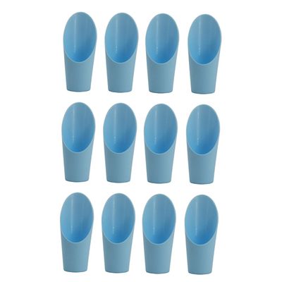 HYTROVE 12pcs Small Plastic Soil Scoops for Bonsai and Succulent Gardening Transplanting Filling Bird Feeders and More Random Colors
