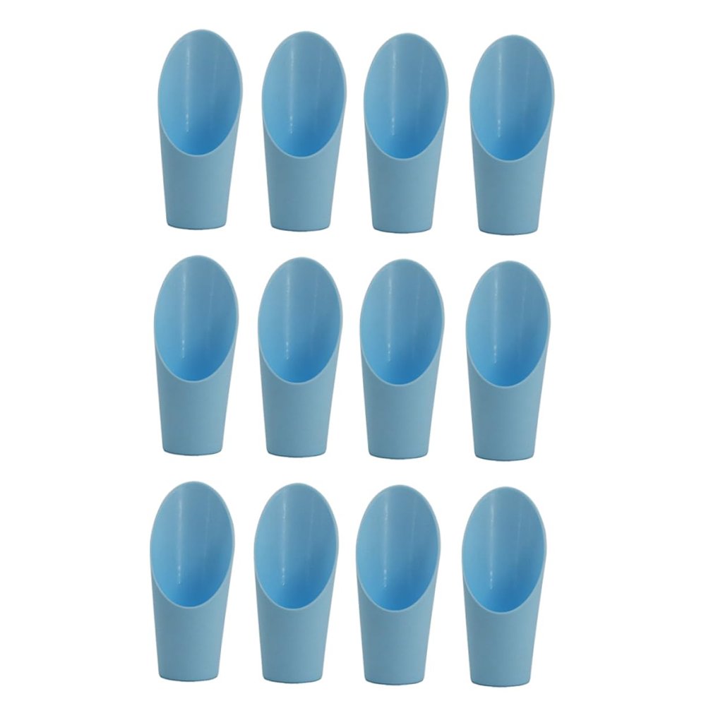 HYTROVE 12pcs Small Plastic Soil Scoops for Bonsai and Succulent Gardening Transplanting Filling Bird Feeders and More Random Colors