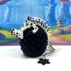 3D Printed Dragon with Dragon Egg, 12 Inches White and Black Cherry Blossom Fidget Dragon Toy, Fidget ADHD Autism Toy, Executive Desk Toy D079-BE view 3