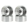 Ylwxzenith Aluminum Alloy Wheel Rim Beadlock 2.2in, Replacement for TRAX4 SCX10 90046 AXI03007 RedCat Gen8, Strong Sturdy Rim Hub, Easy Install, Supports Tires, 4pcs Set (Silver) view 1