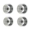 Ylwxzenith Aluminum Alloy Wheel Rim Beadlock 2.2in, Replacement for TRAX4 SCX10 90046 AXI03007 RedCat Gen8, Strong Sturdy Rim Hub, Easy Install, Supports Tires, 4pcs Set (Silver) view 2