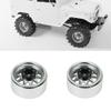 Ylwxzenith Aluminum Alloy Wheel Rim Beadlock 2.2in, Replacement for TRAX4 SCX10 90046 AXI03007 RedCat Gen8, Strong Sturdy Rim Hub, Easy Install, Supports Tires, 4pcs Set (Silver) view 3