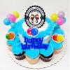 Gemini Themed 7 Piece Birthday Cake Topper Set view 1
