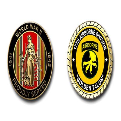 17th Airborne Division Golden Talon WWII Service Challenge Coin