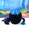 3D Printed Dragon with Dragon Egg, 12 Inches Black and Blue Cherry Blossom Fidget Dragon Toy, Fidget ADHD Autism Toy, Executive Desk Toy D080-BBE view 3