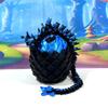 3D Printed Dragon with Dragon Egg, 12 Inches Black and Blue Cherry Blossom Fidget Dragon Toy, Fidget ADHD Autism Toy, Executive Desk Toy D080-BBE view 4