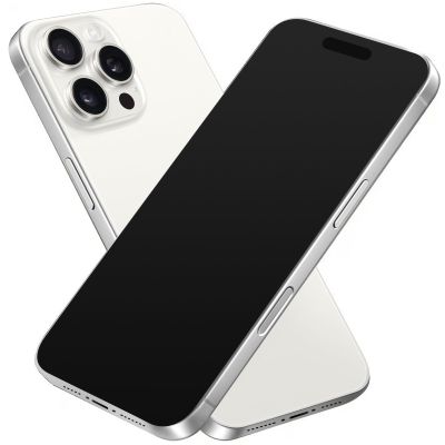 Fake Phone Dummy Prop Phone, Black Screen Decoy PhonePear PhoneNon-Working Phone16 Pro for Kid Play, Display PhoneLook Like Real Phonepro max16 ((16ProMax,White Titanium,Black Screen)