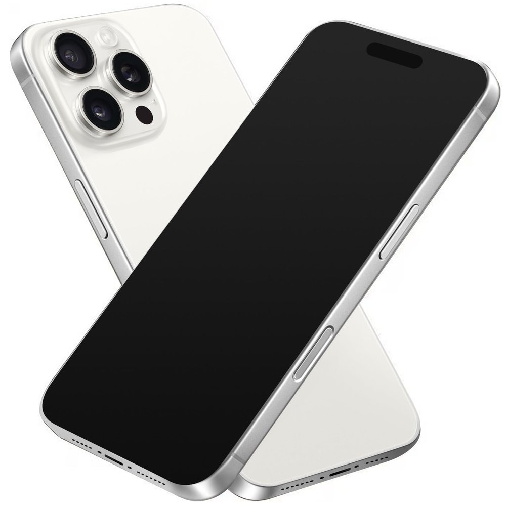 Fake Phone Dummy Prop Phone, Black Screen Decoy PhonePear PhoneNon-Working Phone16 Pro for Kid Play, Display PhoneLook Like Real Phonepro max16 ((16ProMax,White Titanium,Black Screen)