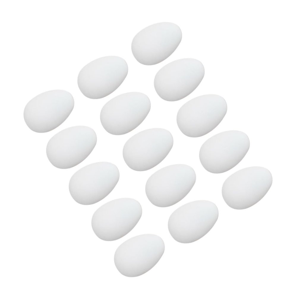 Alasum 60pcs Painted Eggs Egg Artificial Eggs to Decorate Imitation Eggs Polystyrene Eggs Fake Eggs Paintable Eggs to Paint Egg Cartons Eggs for Chickens Fake Eggs White