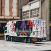 1/64 Tarmac Works Fuso Truck with Transporter White with Graphics EVA Racing Truck64 Series Limited Edition Diecast Model - T64T-TL001-EVA view 3