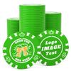 100 Custom Poker Chips, 40MM Custom Drink Tokens Personalized Logo, Image and Text, Double Side UV Full Color Printing Custom Drink Chips for Bar, Party, Business Cards, Company Logo and Promotions view 1