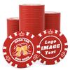 100 Custom Poker Chips, 40MM Custom Drink Tokens Personalized Logo, Image and Text, Double Side UV Full Color Printing Custom Drink Chips for Bar, Party, Business Cards, Company Logo and Promotions view 1