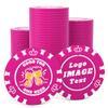 100 Custom Poker Chips, 40MM Custom Drink Tokens Personalized Logo, Image and Text, Double Side UV Full Color Printing Custom Drink Chips for Bar, Party, Business Cards, Company Logo and Promotions view 1