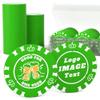 100 Custom Poker Chips, 37MM Custom Drink Tokens Personalized Logo, Image and Text, Double Side UV Full Color Printing Custom Drink Chips for Bar, Party, Business Cards, Company Logo and Promotions view 1