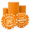 100 Custom Poker Chips, 40MM Custom Drink Tokens Personalized Logo, Image and Text, Double Side UV Full Color Printing Custom Drink Chips for Bar, Party, Business Cards, Company Logo and Promotions view 1