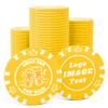100 Custom Poker Chips, 40MM Custom Drink Tokens Personalized Logo, Image and Text, Double Side UV Full Color Printing Custom Drink Chips for Bar, Party, Business Cards, Company Logo and Promotions view 1