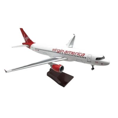 Scale Aircraft 47CM for A320 Virgin America Model Metal 320 Aircraft Model Diecast Plane Model Simulated Scale Aircraft Suitable for Display(No Light)