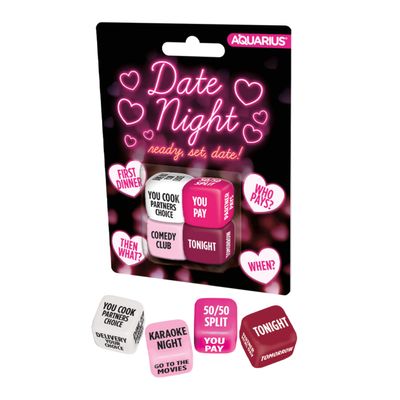 Aquarius Date Night Dice Game, Ready Set Date Couples Activity with 4 Decision Dice for Romantic Dates, Gift for Adults, Couples & Partners