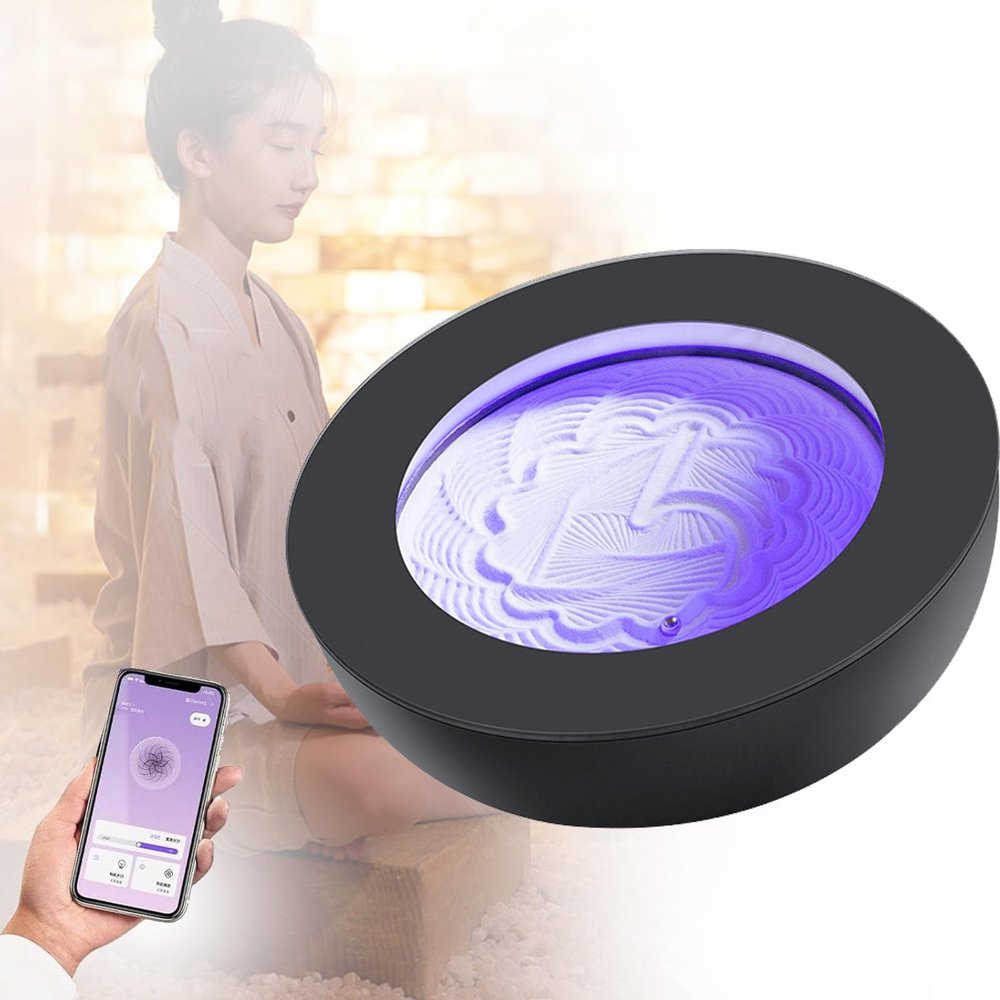 Meditation Sand Painting Tray Magnetic Moving Sand Art Table Smart App Control Meditation Accessories