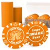 100 Custom Poker Chips, 37MM Custom Drink Tokens Personalized Logo, Image and Text, Double Side UV Full Color Printing Custom Drink Chips for Bar, Party, Business Cards, Company Logo and Promotions view 1