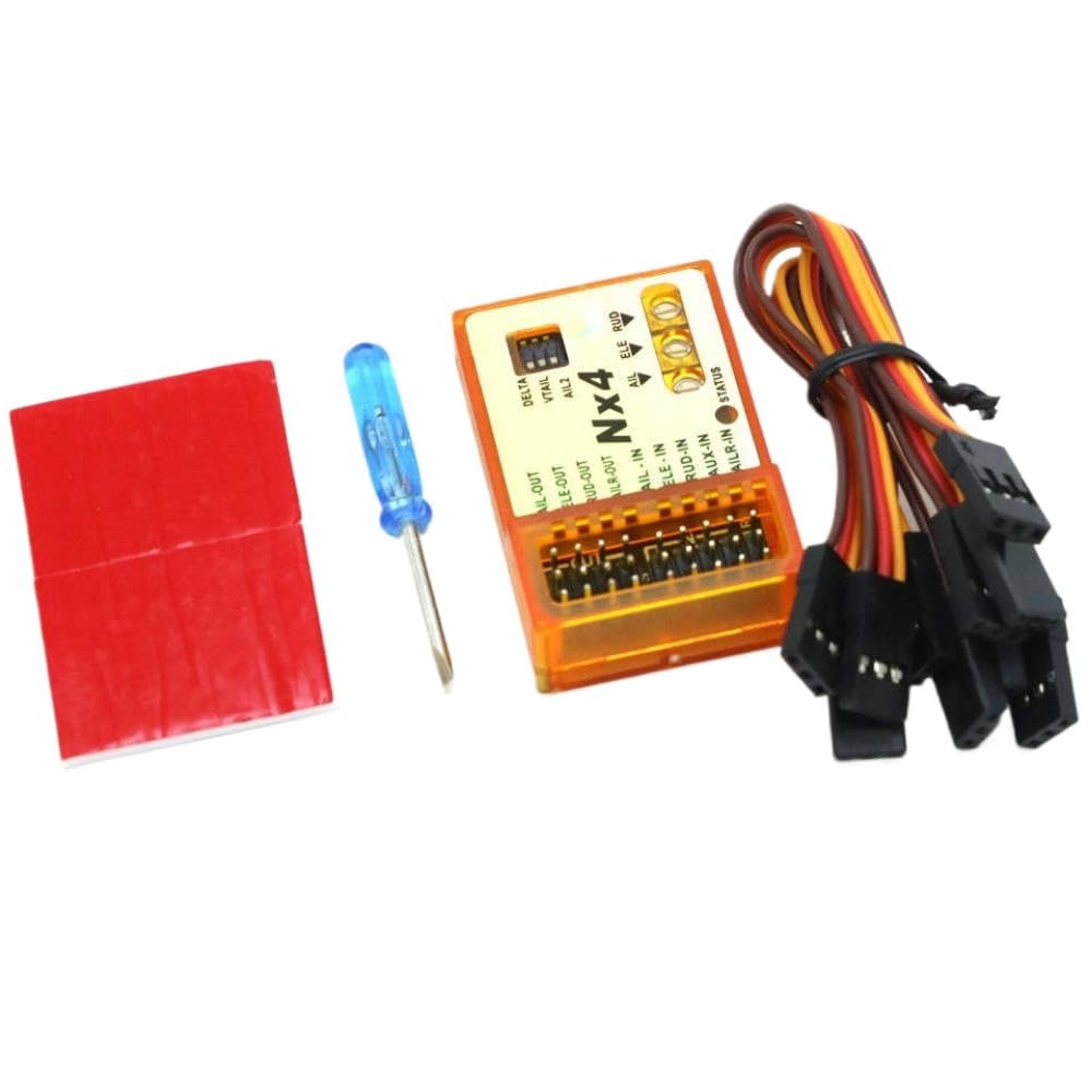Flight Controller With 3D Gyroscope Balance Compatible With Fixed Wing Aircraft Supporting Rate Hold And Gyro Off Modes Compatible With Similar Models To ZMR NX4 PRO EVO In 43x28x15mm Size Operating O