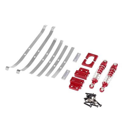 DUHWQ Compatible Metal Accessories Compatible with 1/12 RC Car Rear Axle Shock Absorber Spring Steel Plate Suitable Compatible with MN1/12 MN82 LC79(RED)
