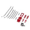DUHWQ Compatible Metal Accessories Compatible with 1/12 RC Car Rear Axle Shock Absorber Spring Steel Plate Suitable Compatible with MN1/12 MN82 LC79(RED) view 1
