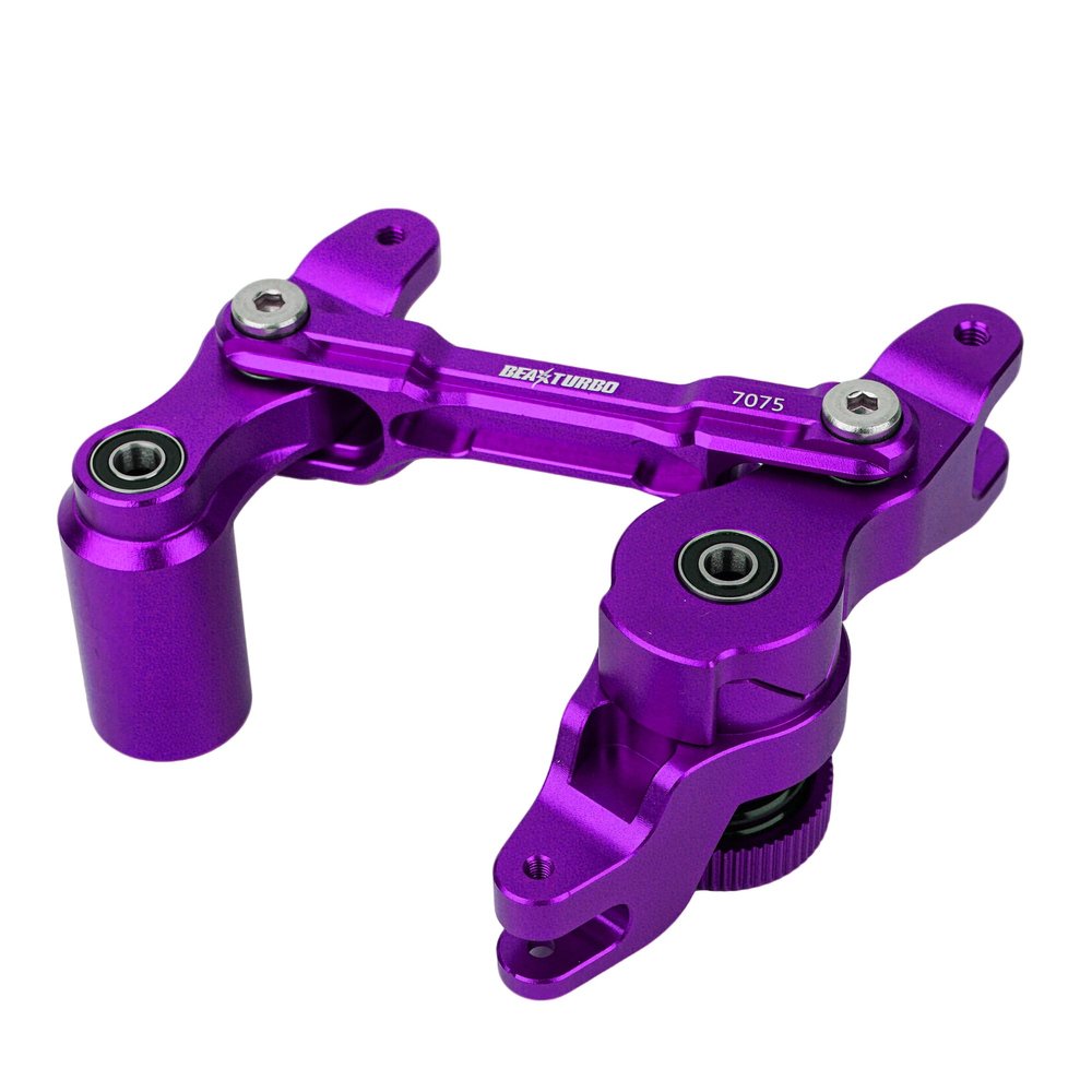 BEAXTURBO Racing Upgrade Parts CNC Aluminum7075 Servo Steering Bell Crank Assembly for TRAXXAS XRT1/6 8S (Purple)