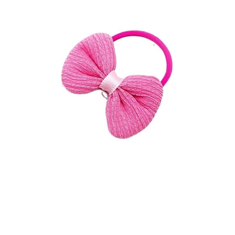 ZIIVIEVS 12pcs Cute Children's Bow Headband for Girls High Elasticity & Durable Hair Tie Rope(Rosered Hair Clip)