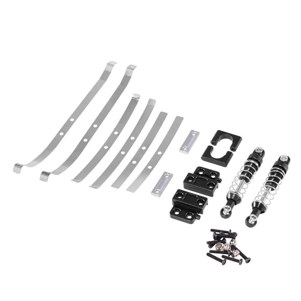 DUHWQ Compatible Metal Accessories Compatible with 1/12 RC Car Rear Axle Shock Absorber Spring Steel Plate Suitable Compatible with MN1/12 MN82 LC79(Black)