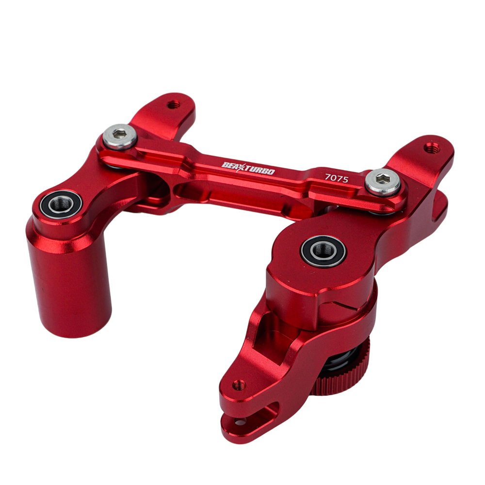 BEAXTURBO Racing Upgrade Parts CNC Aluminum7075 Servo Steering Bell Crank Assembly for TRAXXAS XRT1/6 8S (red)