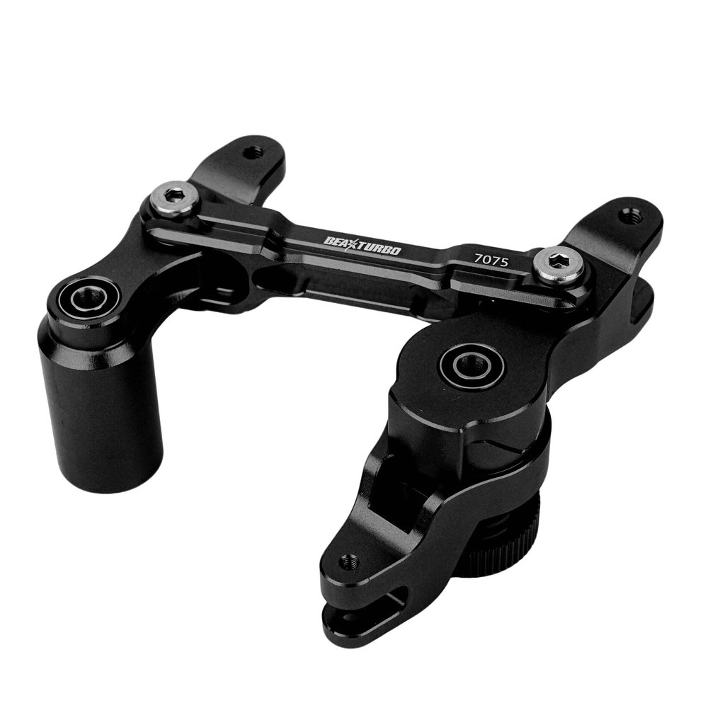 BEAXTURBO Racing Upgrade Parts CNC Aluminum7075 Servo Steering Bell Crank Assembly for TRAXXAS XRT1/6 8S (Black)