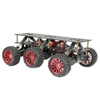 MIVHQYBU 6WD Remote Control Off-Road Crawler Compatible with Raspberry Pi with Search and Rescue Chassis and WiFi Climbing Capability(Black)