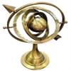 Antique Brass Globe Armillary Sphere With Arrow Nautical Maritime Engraved Globe view 1