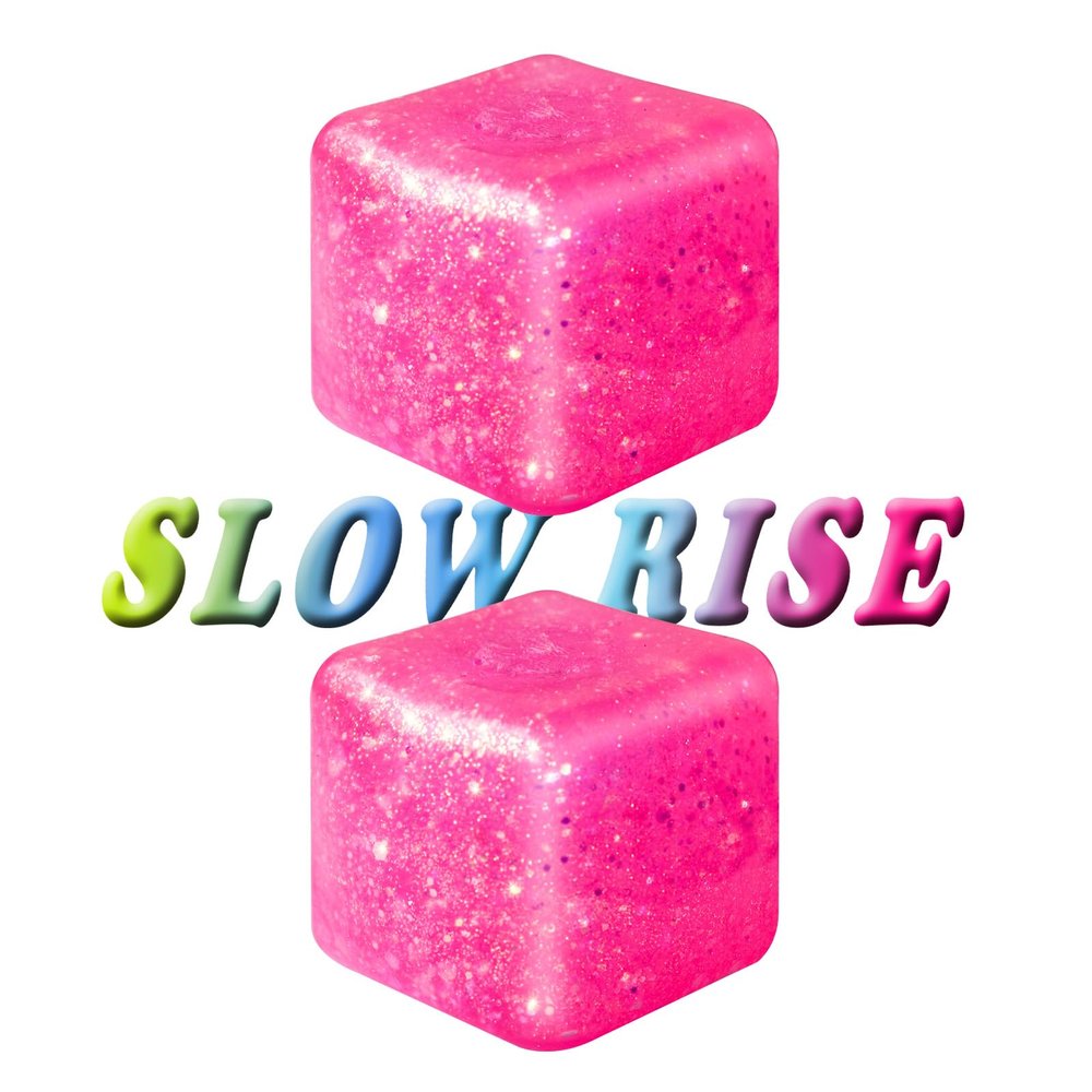 2Pcs Stress Cubes Slow Rise Glitter Squishy Cube Nice Relief Balls Jelly Fidget Toys for Kids Adults Squeeze Sensory Pack for Anxiety, Autism, Funny Gifts for Holiday/Birthday/Classroom(Pink)