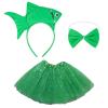 1/3pcs Fish Costume Accessories Set Fish Headband Bowtie Tutus Skirt Accessories Kits For Kids Girls Fish Costumes Props view 1