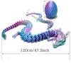 47.5inch 3D Printed Super Large Dragon and Egg,Flexible Animals Fidget Toy Statue,Little Dragon Inside The Egg,Movable Joints,Home Office Decor (Color A) view 2